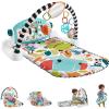 imageFisherPrice Baby Playmat Glow and Grow Kick ampamp Play Piano Gym Blue Musical Learning Toy with Developmental Activities for Newborns 0 MonthsLight Blue