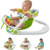 imageFisherPrice Baby Portable Chair Deluxe Kick ampamp Play SitMeUp Floor Seat with Piano Learning Toy ampamp Snack Tray for Infants to ToddlersGreen