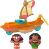 imageFisherPrice Little People Toddler Toy Disney Princess Moana ampamp Mauis Canoe Sail Boat with Figures for Pretend Play Ages 18 Months