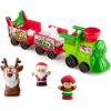 imageFisherPrice Little People Toddler Toy Musical Christmas Train with Santa Elf ampamp Reindeer Figures for Pretend Play Kids Ages 1 Years Amazon Exclusive