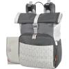 imageFisherPrice MultiPocket 13 Grey Roll Top Diaper Bag Backpack with Portable Changing Pad Stroller Straps Wipes Bottle Tablet Pockets