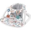 imageFisherPrice Portable Baby Chair SitMeUp Floor Seat With Developmental Toys ampamp Machine Washable Seat Pad Pacific PebbleOne Size