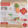 imageFisherPrice Wood Kitchen Toy Veggie Soup Tiny Garden 16Piece Wooden Pretend Cooking Playset for Preschool Kids Ages 3 Years Amazon ExclusivePots  Pans