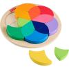 imageFisherPrice Wood Preschool Toy Color Wheel Puzzle 19 Wooden Pieces for ShapeSorting Play Preschool Kids Ages 3 Years