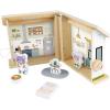 imageFisherPrice Wood Pretend Play Toy Dollhouse 6Piece Wooden House Playset for Travel Preschool Kids Ages 3 Years