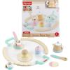 imageFisherPrice Wood Pretend Play Toy Tea Set 12Piece Wooden Playset with Teapot Cups ampamp Saucers for Preschool Kids Ages 3 YearsMulticolor