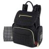 imageModern Quilted Diaper Bag Backpack and Multipurpose Travel Drawstring Baby Bag  3 Piece Set Black