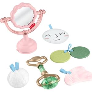imageFisherPrice Baby Toys Mini Me Moments SelfCare Sensory Set 6Piece Rattle ampamp Teether Activities for Newborns Ages 3 Months