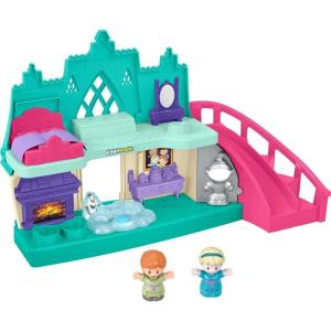 imageFisherPrice Little People Toddler Toy Disney Frozen Arendelle Castle Playset with Lights Sounds Anna ampamp Elsa Figures for Pretend Play Ages 18 Months Amazon Exclusive