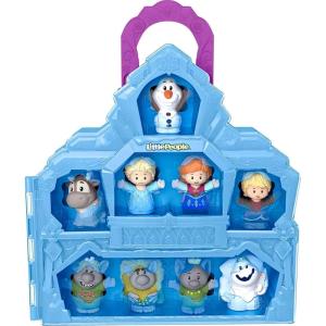 imageFisherPrice Little People Toddler Toy Disney Frozen Carry Along Castle Case Playset with Figures for Pretend Play Kids Ages 18 Months