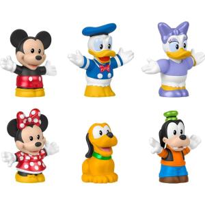 imageFisherPrice Little People Toddler Toy Disney Mickey Mouse ampamp Friends 6Piece Figure Set for Preschool Pretend Play Kids Ages 18 Months