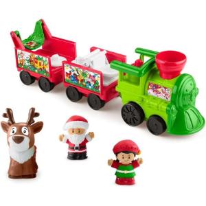 imageFisherPrice Little People Toddler Toy Musical Christmas Train with Santa Elf ampamp Reindeer Figures for Pretend Play Kids Ages 1 Years Amazon Exclusive