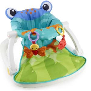 imageFisherPrice Portable Baby Chair SitMeUp Floor Seat With Developmental Toys ampamp Machine Washable Seat Pad Pacific Pebble1 Count Pack of 1