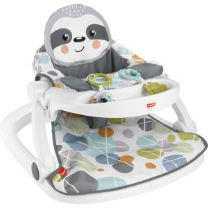imageFisherPrice Portable Baby Chair SitMeUp Floor Seat with Snack Tray Developmental Toys ampamp Washable Seat Pad Cute Sloth