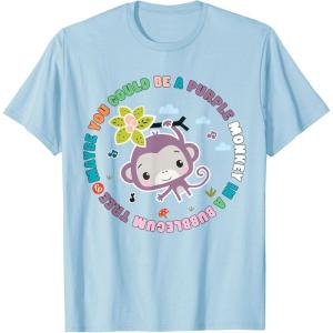imageFisherPrice Purple Monkey  Hanging Purple Monkey TShirtBaby Blue