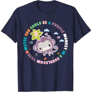 imageFisherPrice Purple Monkey  Hanging Purple Monkey TShirtNavy Blue