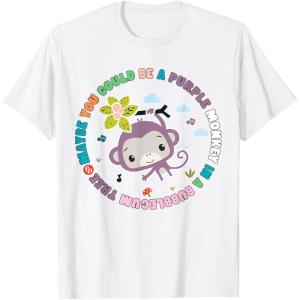 imageFisherPrice Purple Monkey  Hanging Purple Monkey TShirtWhite