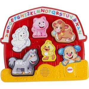 imageFisherPrice Toddler Shape Sorting Toy Laugh ampamp Learn Farm Animal Puzzle with Music ampamp Sounds for Kids Ages 1 Years
