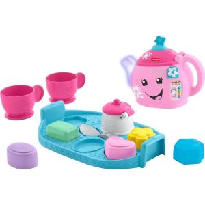 imageFisherPrice Toddler Toy Laugh ampamp Learn Sweet Manners Tea Set with Music ampamp Lights for Educational Pretend Play Kids Ages 18 MonthsFrustration Free Packaging