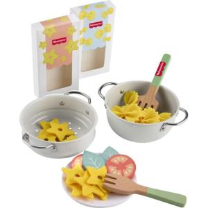 imageFisherPrice Wood Kitchen Toy Veggie Soup Tiny Garden 16Piece Wooden Pretend Cooking Playset for Preschool Kids Ages 3 Years Amazon ExclusivePasta Chef