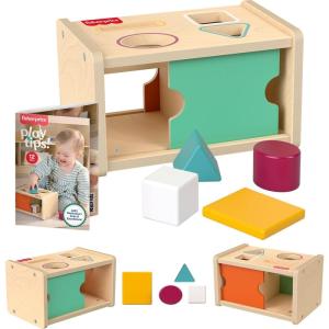 imageFisherPrice Wood Montessori Toy Object Permanence Box Sort ampamp Find American Montessori Society Seal of Excellence Wooden ShapeSorter Learning Activity for Baby Ages 1 Years Amazon Exclusive
