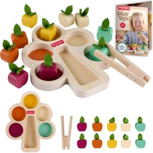 imageFisherPrice Wood Montessori Toy Sorting Tree American Montessori Society Seal of Excellence Wooden Learning Activity Puzzle ampamp Expert Play Tips for Preschool Kids Ages 3 Years Amazon Exclusive