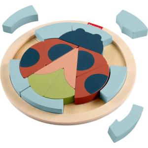 imageFisherPrice Wood Preschool Toy Jigsaw Puzzle Tiny Garden Lady Bug 18Piece Wooden Activity for Fine Motor Play Kids Ages 3 Years Amazon Exclusive