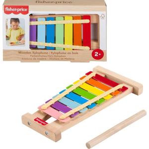 imageFisherPrice Wood Toddler Toy Xylophone Wooden Musical Instrument for Developmental Play Preschool Kids Ages 2 Years