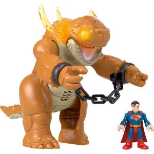 imageImaginext FisherPrice Superman Toy with Lights Sounds Motion ampamp 3inch Action Figure 10inch Monster with ChainsPlayset