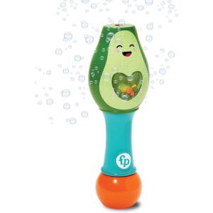 imageLittle Kids FisherPrice Toddler Toy Shake and Go Bubble Maraca 2in1 No Spill Bubble Wand and Musical Toy Maraca  Ages 18 Months  Includes 4oz of NonToxic Bubble Solution