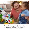 imageFisherPrice Baby Play Kit Lets Try Tummy Time Gift Set Developmental Toys with Activity Guide for Infants Ages 3 Months912 Month