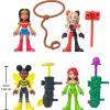 imageFisherPrice Imaginext DC Super Friends Toys Rivals Figure Set with Wonder Woman Harley Quinn ampamp Poison Ivy for Pretend Play Kids Ages 3 Years