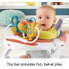 imageFisherPrice Portable Baby Chair Premium SitMeUp Floor Seat with Snack Tray Toy Bar ampamp Plush Washable Seat Pad PeekaBoo Fox1 Count Pack of 1