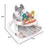 imageFisherPrice Portable Baby Chair Premium SitMeUp Floor Seat with Snack Tray Toy Bar ampamp Plush Washable Seat Pad PeekaBoo Fox1 Count Pack of 1