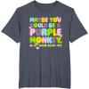 imageFisherPrice Purple Monkey  Maybe You Could Be TShirtHeather Blue