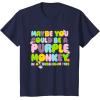 imageFisherPrice Purple Monkey  Maybe You Could Be TShirtNavy Blue