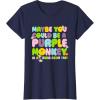 imageFisherPrice Purple Monkey  Maybe You Could Be TShirtNavy Blue