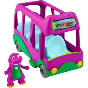 imageBarney World Preschool Toy Adventure Bus PushAlong Vehicle Figure for Pretend Play Kids Ages 3 Years