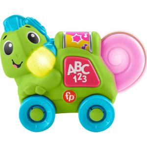 imageFisherPrice Baby Learning Toy Link Squad Crawl n Colors Chameleon with Music ampamp Lights for Ages 9 Months Compatible Only with Link Squad Items