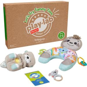 imageFisherPrice Baby Play Kit Lets Try Tummy Time Gift Set Developmental Toys with Activity Guide for Infants Ages 3 Months36 Months
