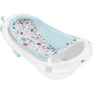 imageFisherPrice Baby to Toddler Bath 4in1 Sling N Seat Tub with Removable Infant Support and 2 Toys Pacific Pebble