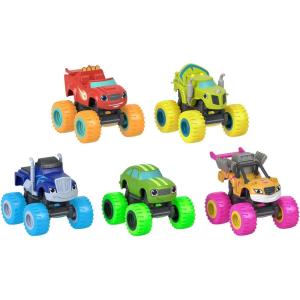 imageFisherPrice Blaze and The Monster Machines Diecast Toys Racers 4 Pack of PushAlong Metal Vehicles for Pretend Play Preschool Kids Ages 3 Years5 pack