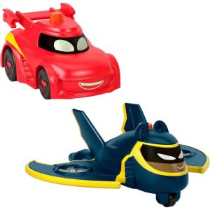 imageFisherPrice DC Batwheels LightUp 155 Scale Toy Cars 2Pack Redbird and Batwing Preschool Pretend Play Ages 3 YearsRedbird