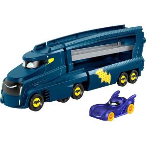 imageFisherPrice DC Batwheels Toy Hauler and Car BatBig Rig with Ramp and Bam The Batmobile 155 Scale Diecast Toy Vehicle Ages 3 YearsHauler