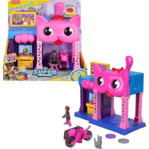 imageFisherPrice Imaginext DC Super Friends Toy Catwoman Playhouse Playset with Figure ampamp Accessories for Pretend Play Kids Ages 3 Years 