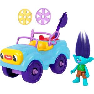 imageFisherPrice Imaginext DreamWorks Trolls Toys Branchs Buggy PushAlong Car ampamp Figure Playset for Pretend Play Kids Ages 3 YearsBranchs Buggy