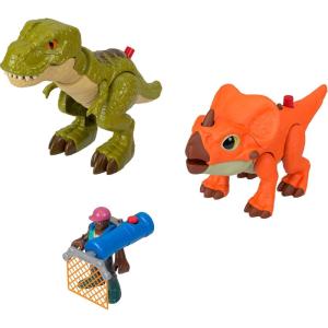 imageFisherPrice Imaginext Jurassic World Rebirth Playset T tex Toy Gift Pack with 3inch Human Action Figure 2 Dinosaurs ampamp Accessories Amazon Exclusive