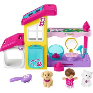 imageFisherPrice Little People Barbie Toddler Toy Play and Care Pet Spa Playset with Music ampamp Sounds for Pretend Play Kids Ages 18 Months