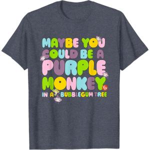 imageFisherPrice Purple Monkey  Maybe You Could Be TShirtHeather Blue