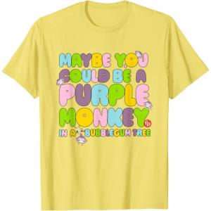 imageFisherPrice Purple Monkey  Maybe You Could Be TShirtLemon Yellow